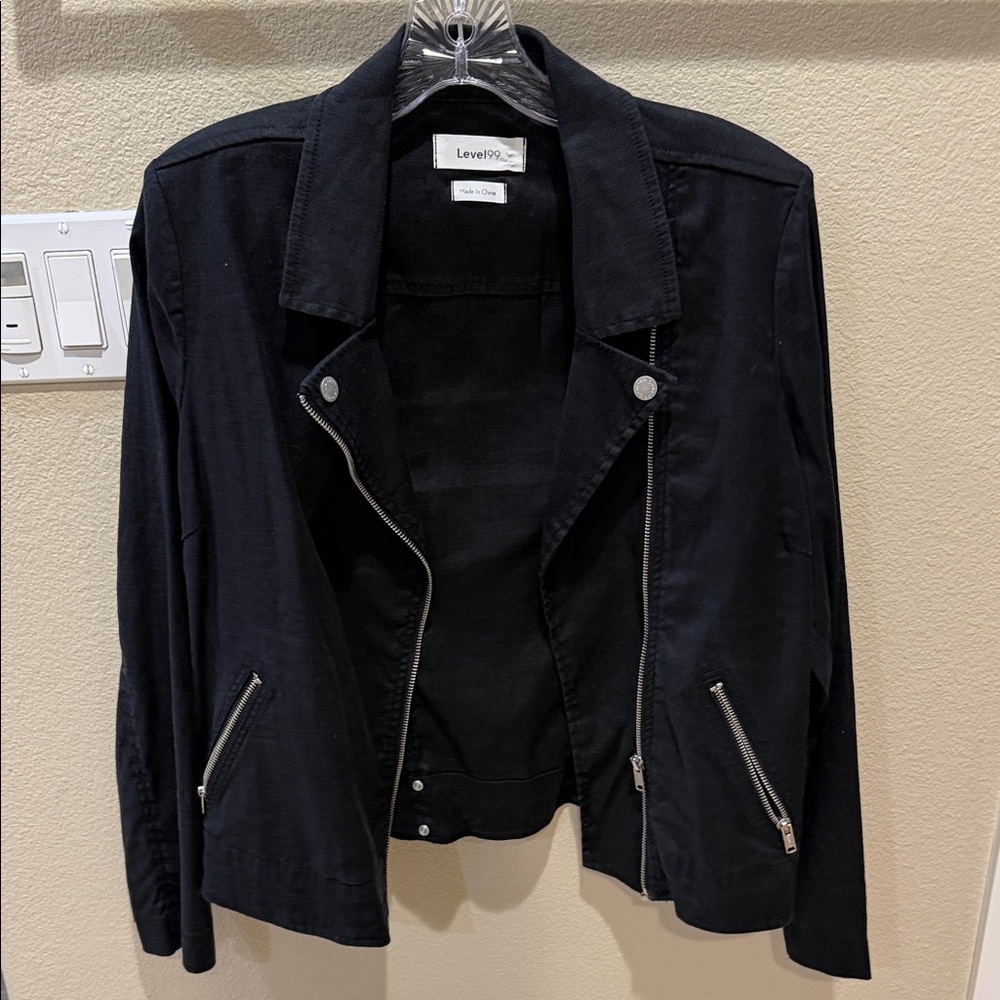 Level 99 Women's Black Jean Jacket with Silver Details
